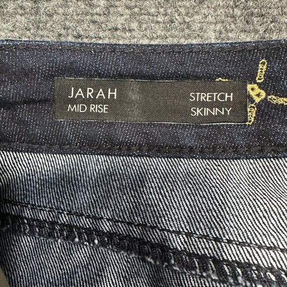 Buffalo Jeans Womens 3 Jarah Mid Rise Stretch Skinny Dark Wash Cotton Spandex - Picture 6 of 9